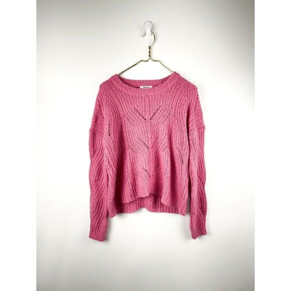 Madewell Women's Pink Sz Small Charley Pullover Sweater Mc006 Alpaca Blend - Picture 1 of 5